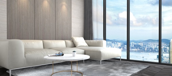 A cleaned living room